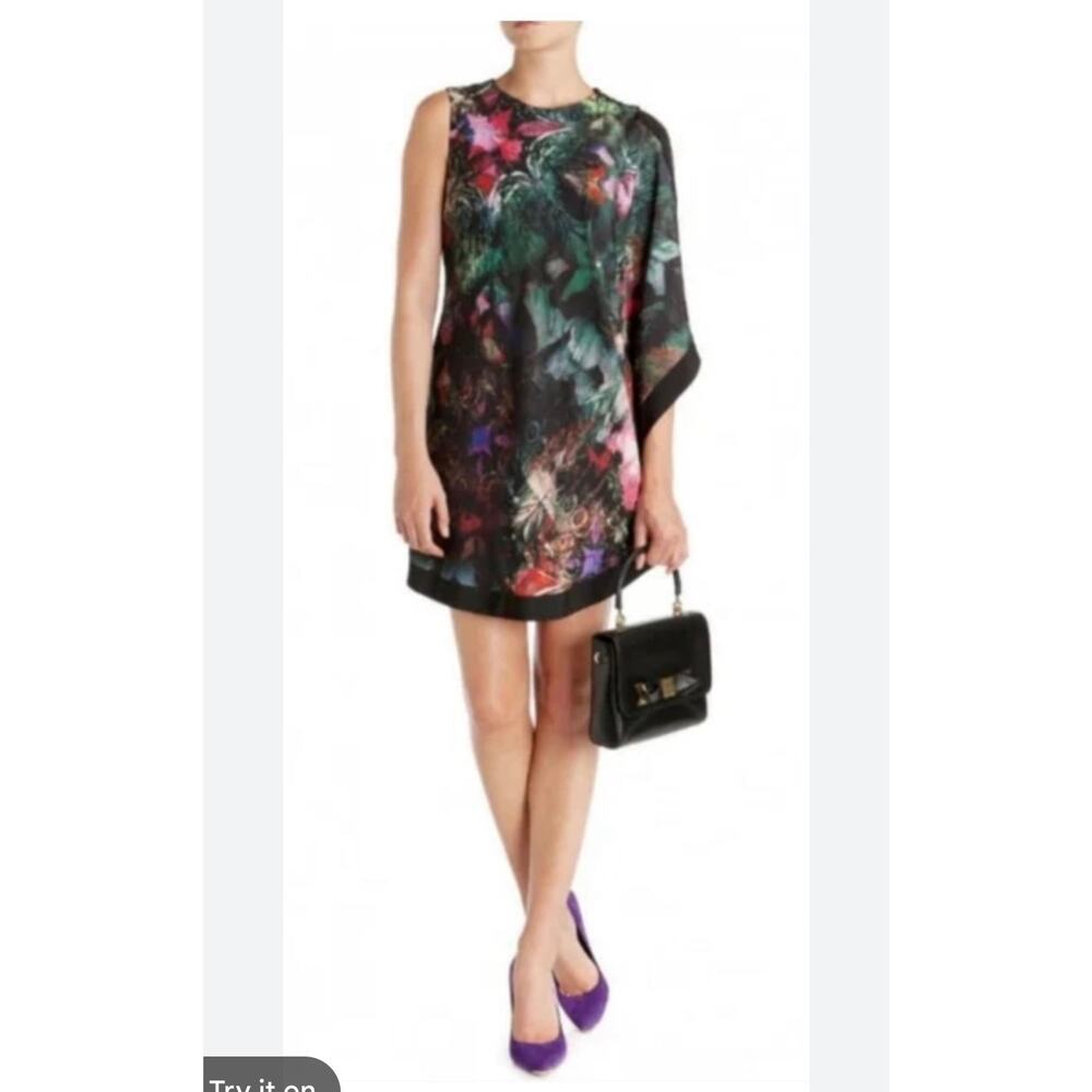 Ted Baker London Sleeveless Butterfly Cape Dress – Size 2 - Picture 2 of 8
